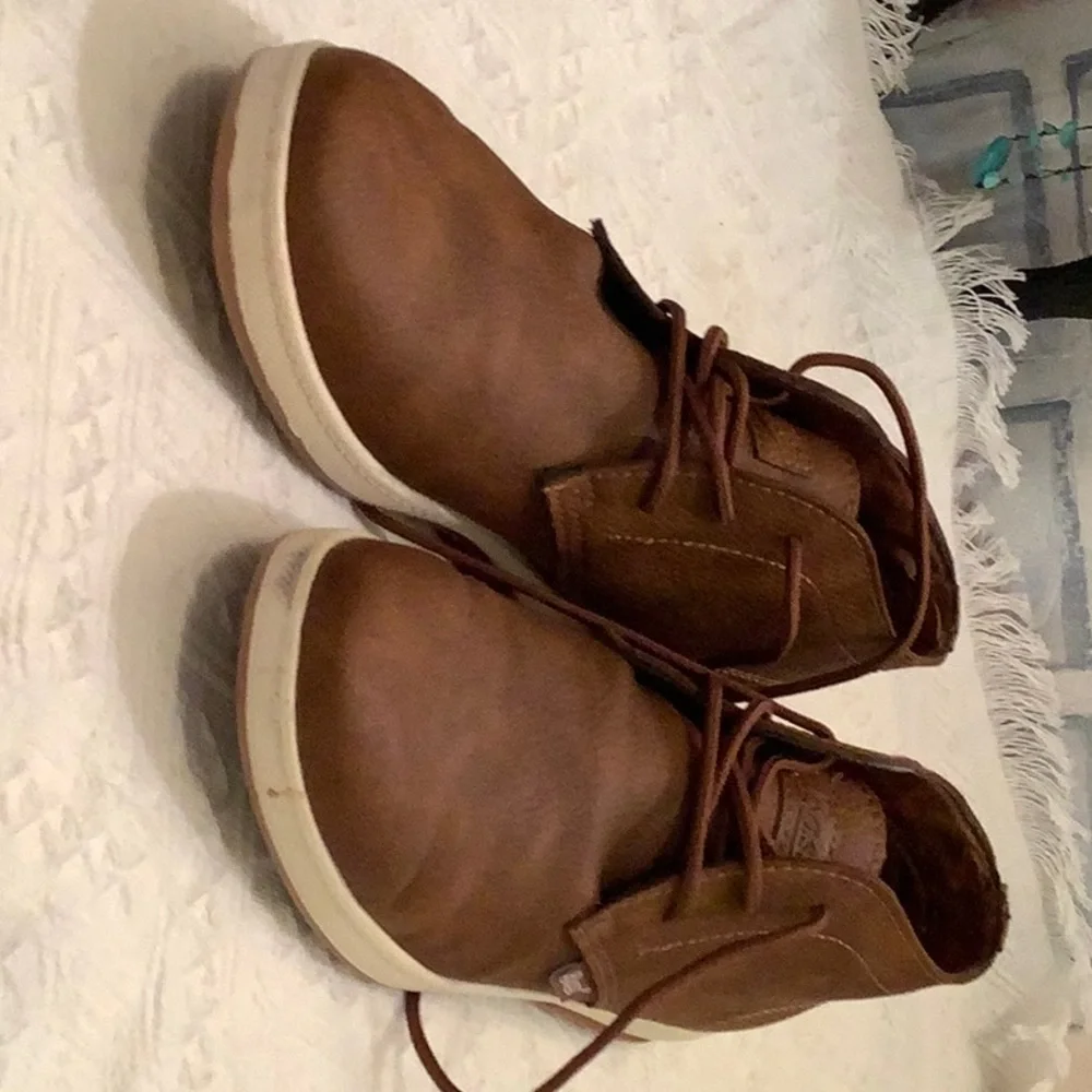 Mens Bass Ankle Top Shoe/Boot size 9 Tan - Picture 4 of 4